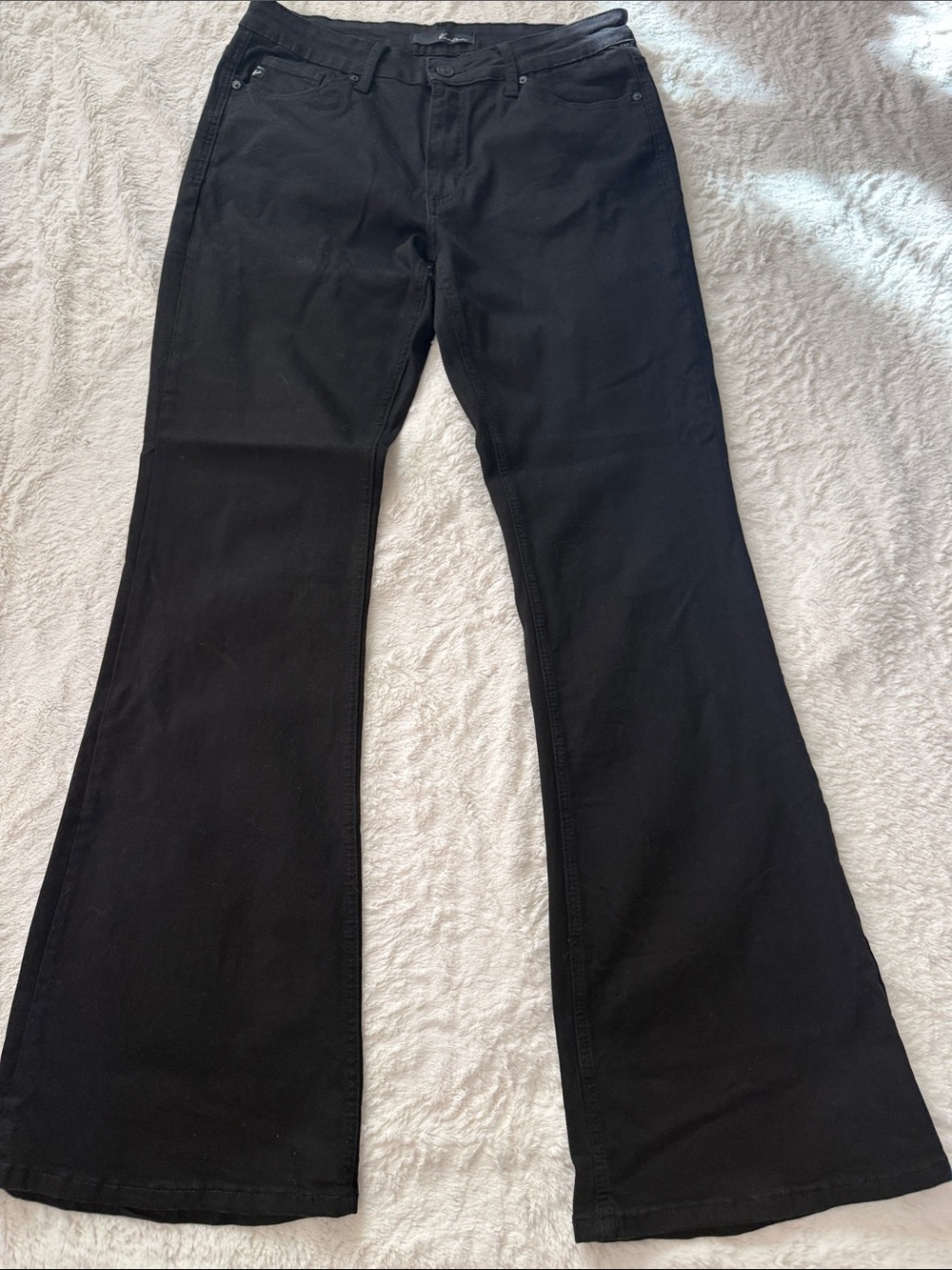 Kaucau black stretch trousers..13-30